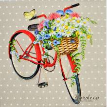 Serwetka decoupage firmy AMBIENTE rowery 33x33cm